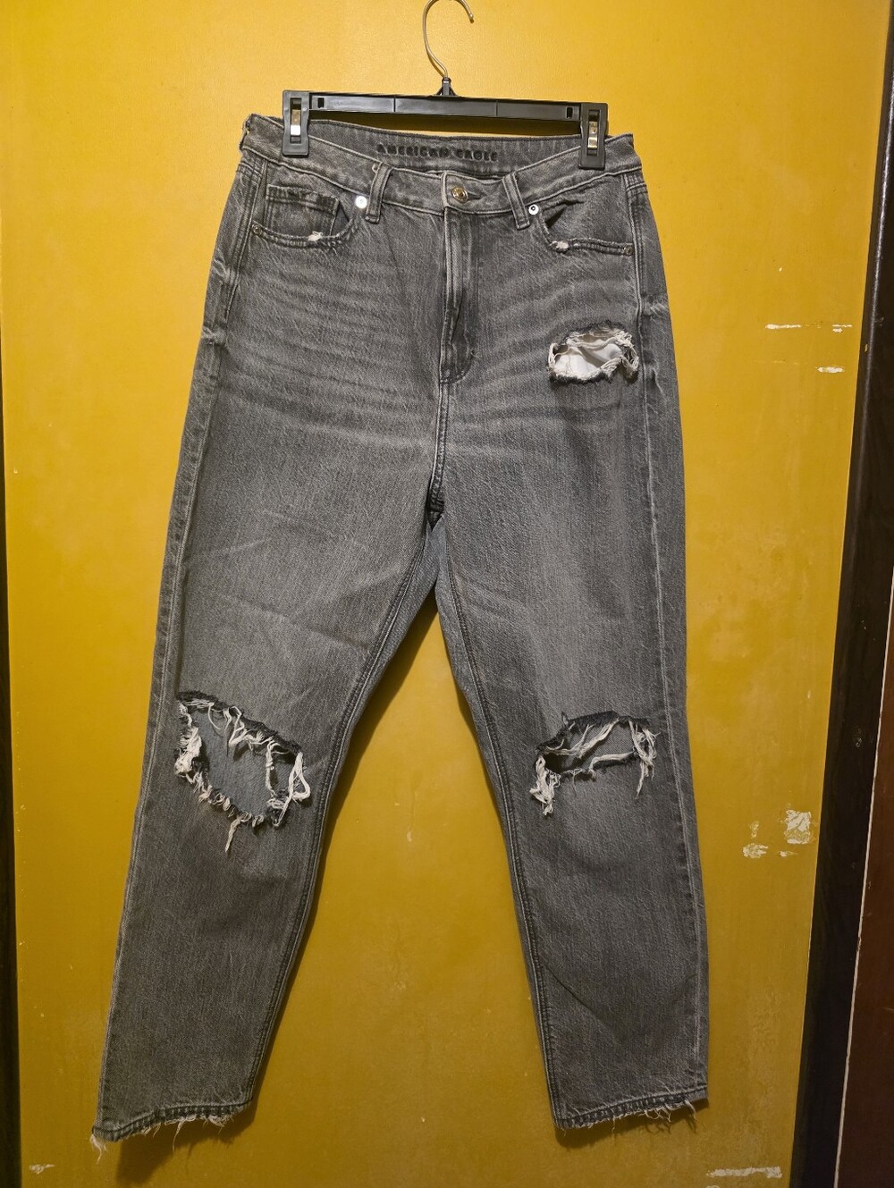 Grey Distressed Women’s Jeans MOM JEANS